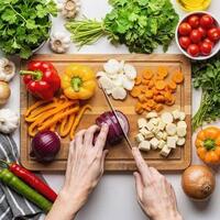 دانلود صدای خرد کردن سبزیجات روی تخته