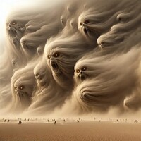 دانلود صدای زوزه باد در بیابان 